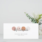 Modern Calligraphy Color Palette Gift Certificate Card (Standing Front)