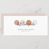 Modern Calligraphy Color Palette Gift Certificate Card (Front/Back)