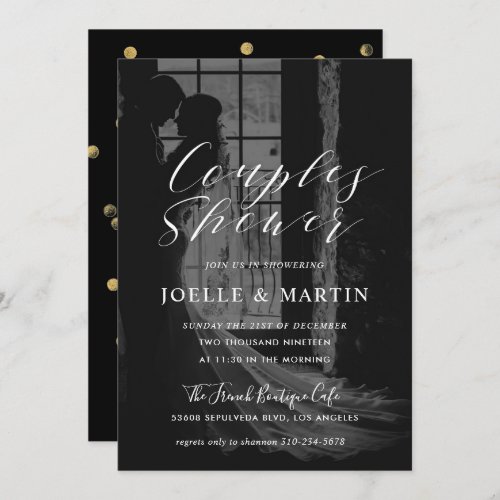 Modern Calligraphy Couples Shower Photo Il Invitation