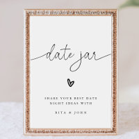 Modern Calligraphy Date Jar Ideas Wedding Sign