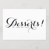 Modern Calligraphy | Dessert Wedding Sign Card