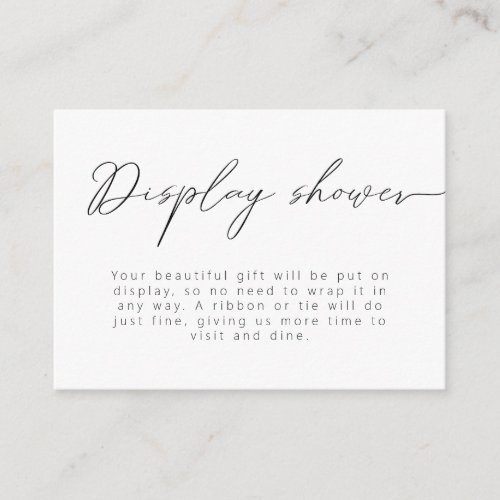 Modern Calligraphy Details Shower Enclosure Card