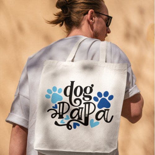 Modern Calligraphy  DOG PAPA Tote Bag