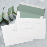 Modern Calligraphy Dusty Green Wedding Envelope<br><div class="desc">Celebrate in style with these modern and very trendy wedding invitation envelopes. The design includes a modern calligraphy and classic serif font and is easy to personalize with your return name and address on the flat and text "kindly deliver to:" on the front in dusty green. Your guests will be...</div>