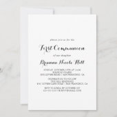 Modern Calligraphy First Communion Invitation | Zazzle