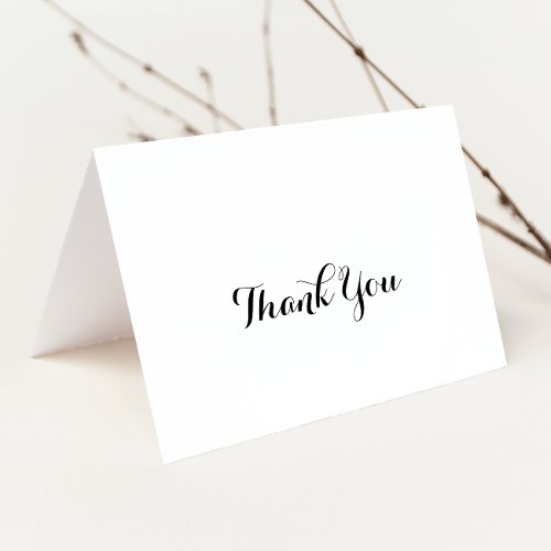 Modern Calligraphy Folded Wedding Thank You Card