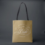 Modern calligraphy gold Mother of the Bride Tote Bag<br><div class="desc">A timeless and elegant mother of the bride gift tote bag featuring refined calligraphy script on a classic background,  perfect for a formal and sophisticated wedding celebration. For customization or additional products featuring this design,  please feel free to contact me.</div>