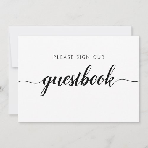 Modern Calligraphy Guestbook Sign