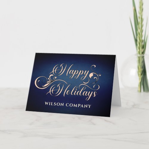 Modern calligraphy  Happy Holidays  corporate  Holiday Card