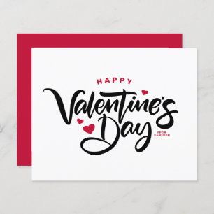 Modern Calligraphy Happy Valentine's Day Card