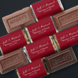 Modern Calligraphy Heart Just Married Wedding Red Hershey's Miniatures<br><div class="desc">Modern Minimalist Simple Calligraphy Script Heart Just Married Chocolate Candy Bars Wedding Favor. Red</div>