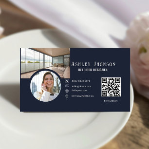 Modern Calligraphy House Décor Interior Designer Business Card