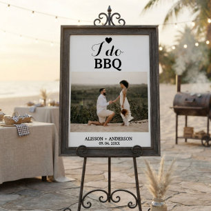 Modern calligraphy i do bbq bridal shower foam board