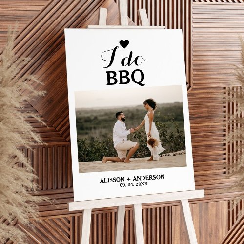 Modern calligraphy i do bbq bridal shower  foam board