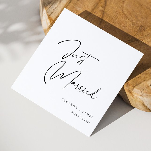 Modern Calligraphy Just Married : Personalized Napkins (Modern Calligraphy Just Married : Personalized Napkins)