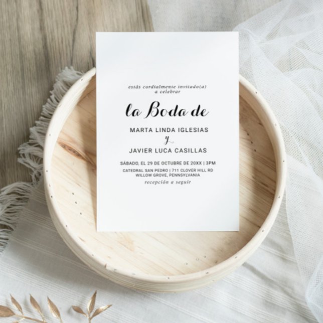 modern Calligraphy La Boda De Invitation (Creator Uploaded)