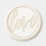 Modern Calligraphy Love Wedding Wax Seal Sticker<br><div class="desc">This gorgeous wedding wax seal features a modern calligraphy script "love". It's a beautiful and special way to dress up envelopes (not mailable),  wedding favors,  menu cards,  etc. So many possibilities - be creative!</div>