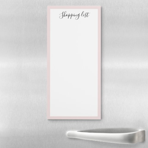 Modern Calligraphy Magnetic Shopping List Notepad