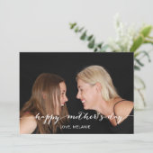 Modern Calligraphy Mother's Day Photo Card (Standing Front)