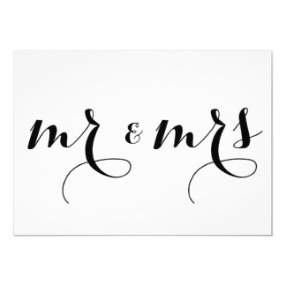 Modern Calligraphy | Mr. & Mrs. Wedding Sign Card