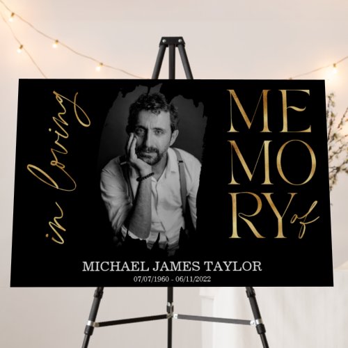 Modern Calligraphy Photo In Loving Memory Keepsake