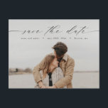 Modern Calligraphy Photo Save the Date Postcard<br><div class="desc">Modern Calligraphy Photo Save the Date Postcard</div>