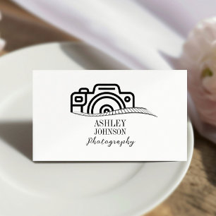Modern Calligraphy Photography Photographer Business Card