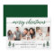 Modern Calligraphy Pines Christmas 3 Photo Green
