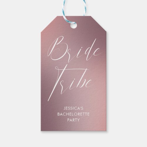 Modern Calligraphy Pink Bachelorette Party Gift Tags