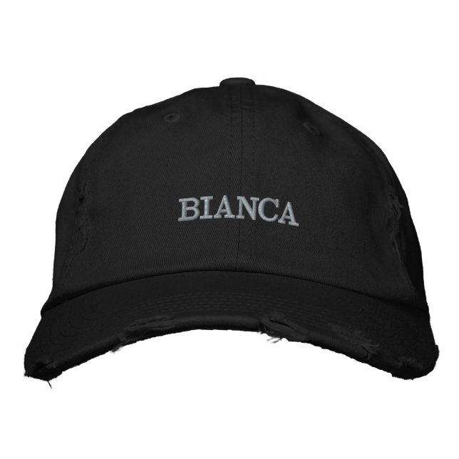 Modern Calligraphy Pink Bridesmaids Gift  Embroidered Baseball Cap (Front)