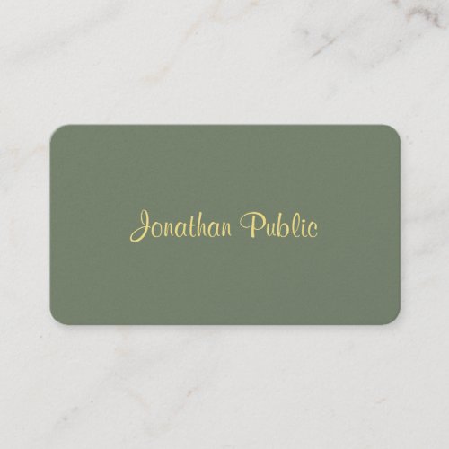 Modern Calligraphy Professional Luxury Template Business Card