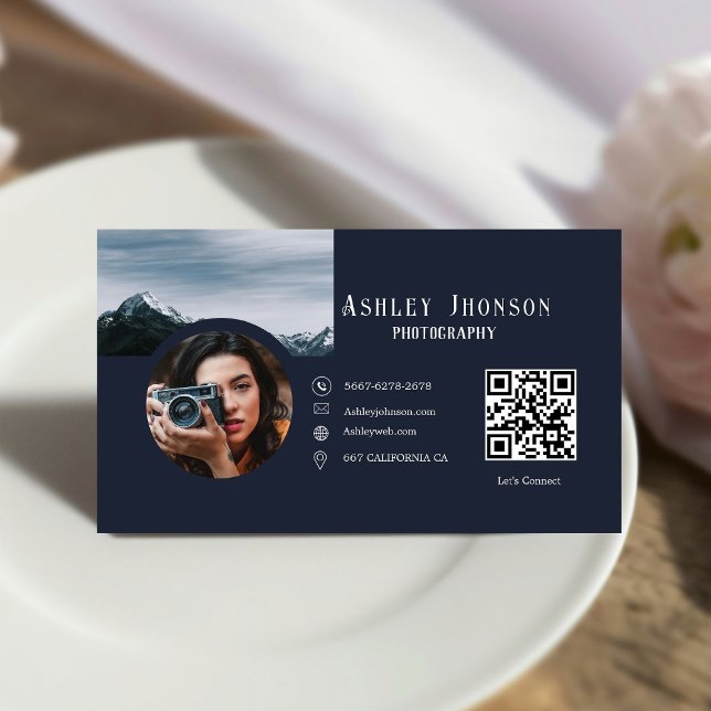 Modern Calligraphy Professional Photography Business Card (Creator Uploaded)