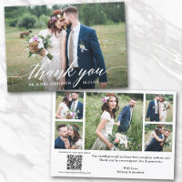 Modern Calligraphy QR Code 6 Photos Wedding