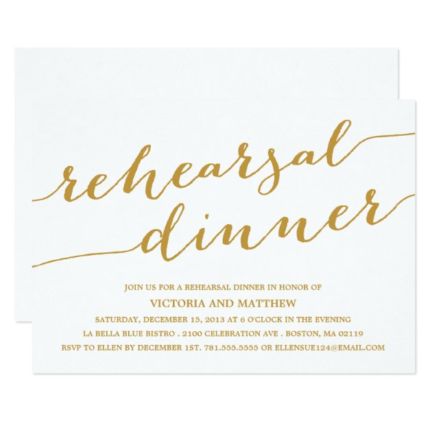 MODERN CALLIGRAPHY | REHEARSAL DINNER INVITATION