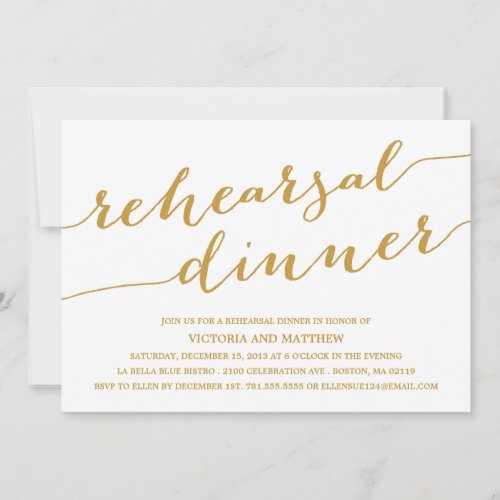 MODERN CALLIGRAPHY | REHEARSAL DINNER INVITATION