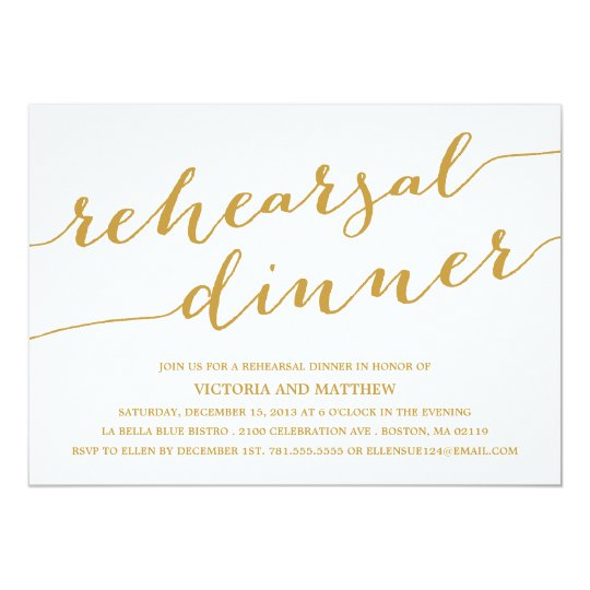 MODERN CALLIGRAPHY | REHEARSAL DINNER INVITATION | Zazzle.com