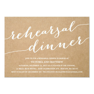 MODERN CALLIGRAPHY | REHEARSAL DINNER INVITATION