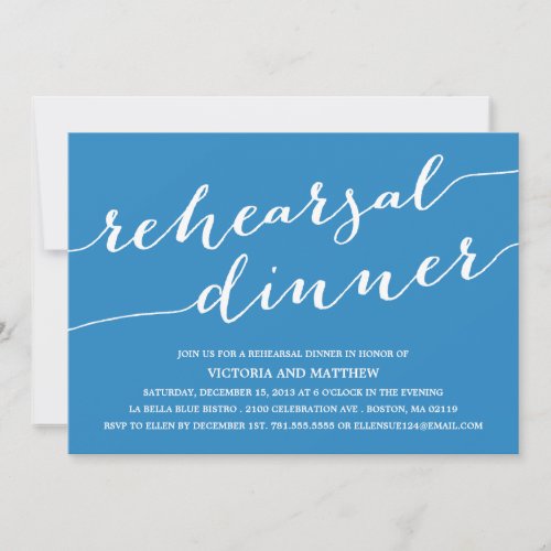 MODERN CALLIGRAPHY | REHEARSAL DINNER INVITATION