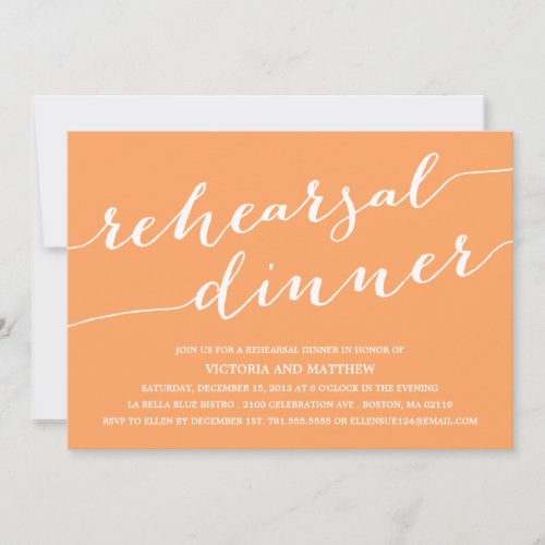 MODERN CALLIGRAPHY | REHEARSAL DINNER INVITATION