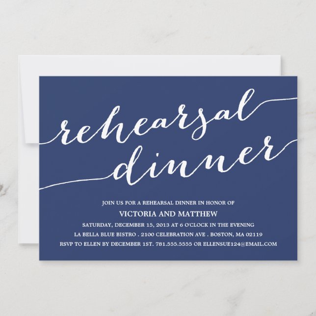 MODERN CALLIGRAPHY | REHEARSAL DINNER INVITATION (Front)