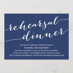 MODERN CALLIGRAPHY   REHEARSAL DINNER INVITATION