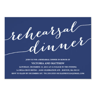 MODERN CALLIGRAPHY | REHEARSAL DINNER INVITATION