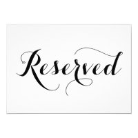Modern Calligraphy | Reserved Wedding Sign Card
