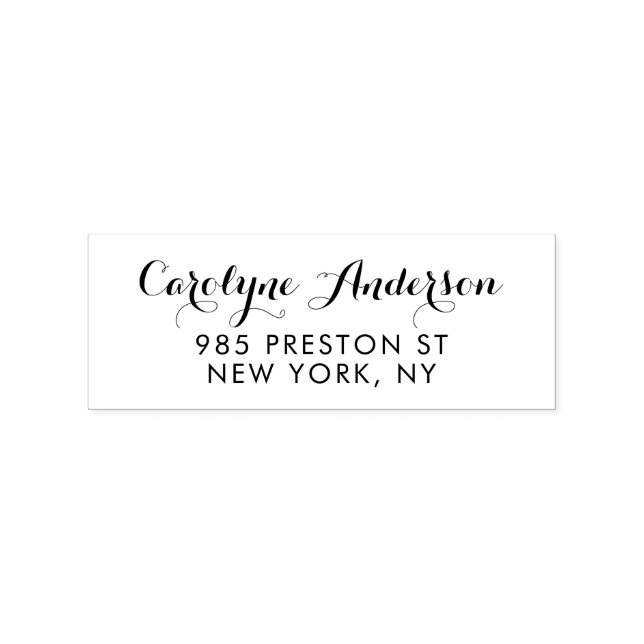 Modern Calligraphy Return Address Stamp (Imprint)