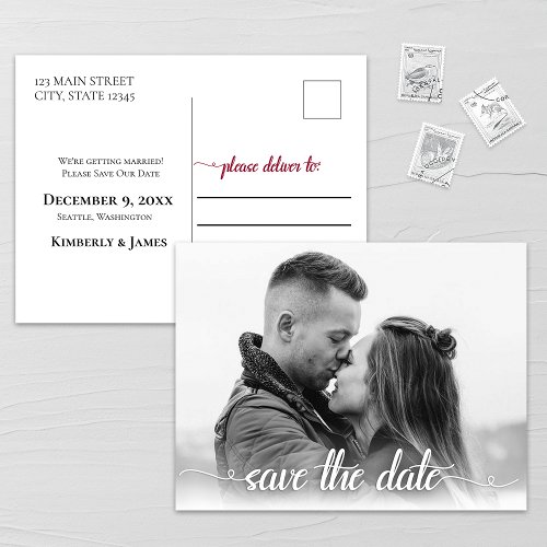 Modern Calligraphy Save The Date Announcement