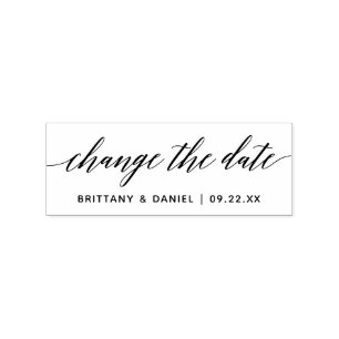 Modern Calligraphy Script Change The Date Rubber Stamp