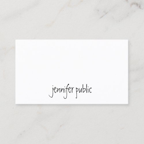 Modern Calligraphy Script Elegant Simple Template Business Card