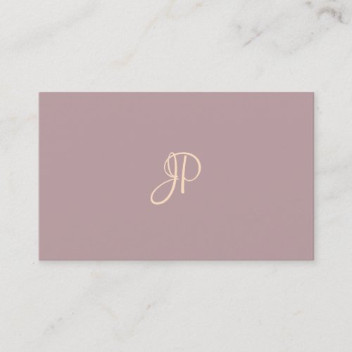 Modern Calligraphy Script Monogrammed Template Business Card