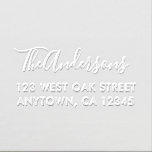 Modern Calligraphy Script Name Return Address Embosser<br><div class="desc">This lovely modern return address embosser features a calligraphy script name paired with a sans serif font for the address. It's chic and modern yet still very easy to read. Embossers are a fabulous way to add that extra special touch to your envelopes. They also make a thoughtful housewarming, birthday,...</div>