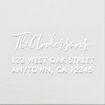 Modern Calligraphy Script Name Return Address Embosser<br><div class="desc">This lovely modern return address embosser features a calligraphy script name paired with a sans serif font for the address. It's chic and modern yet still very easy to read. Embossers are a fabulous way to add that extra special touch to your envelopes. They also make a thoughtful housewarming, birthday,...</div>